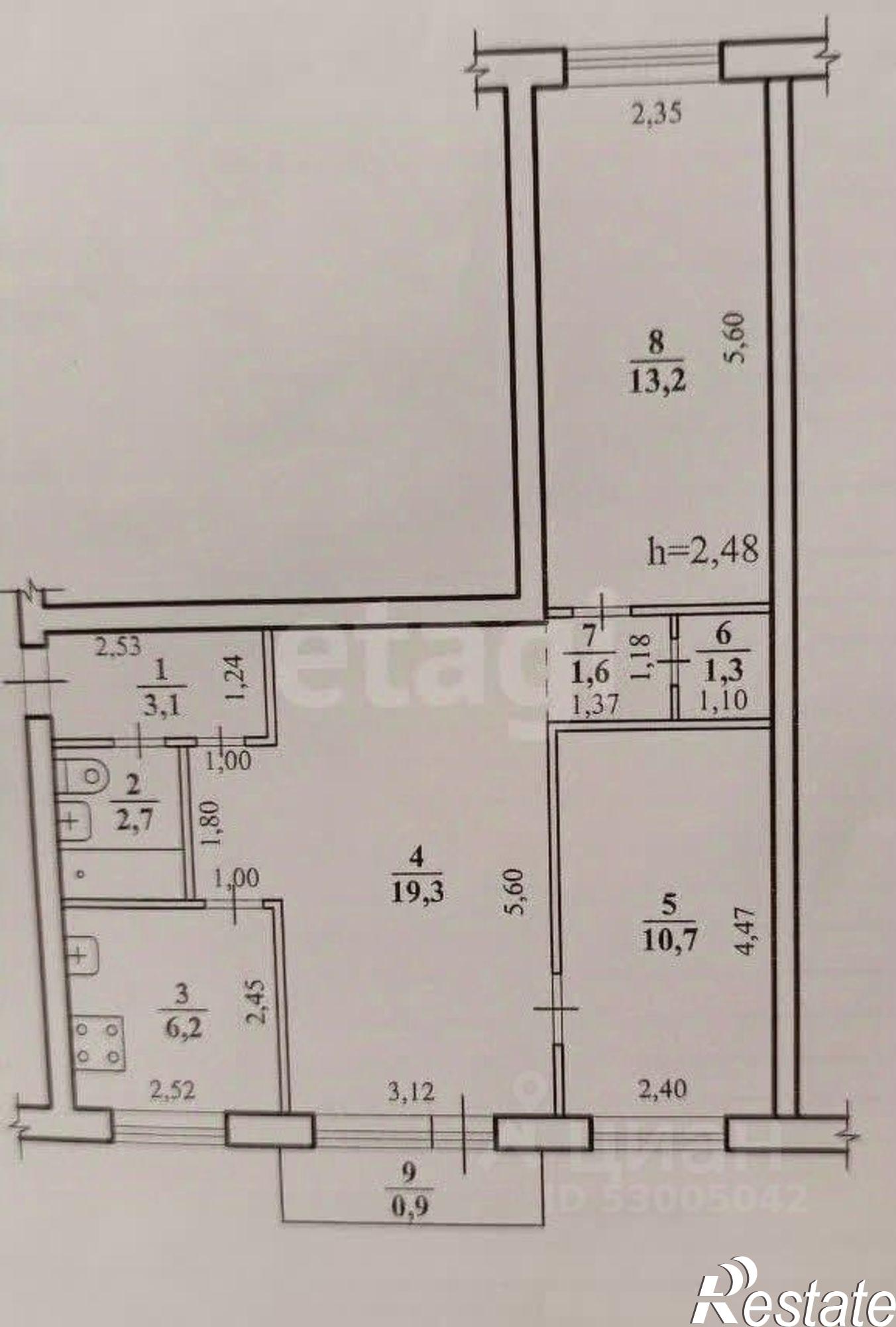 Купить квартиру за 5 890 000 рублей на Смоленская улица, 117