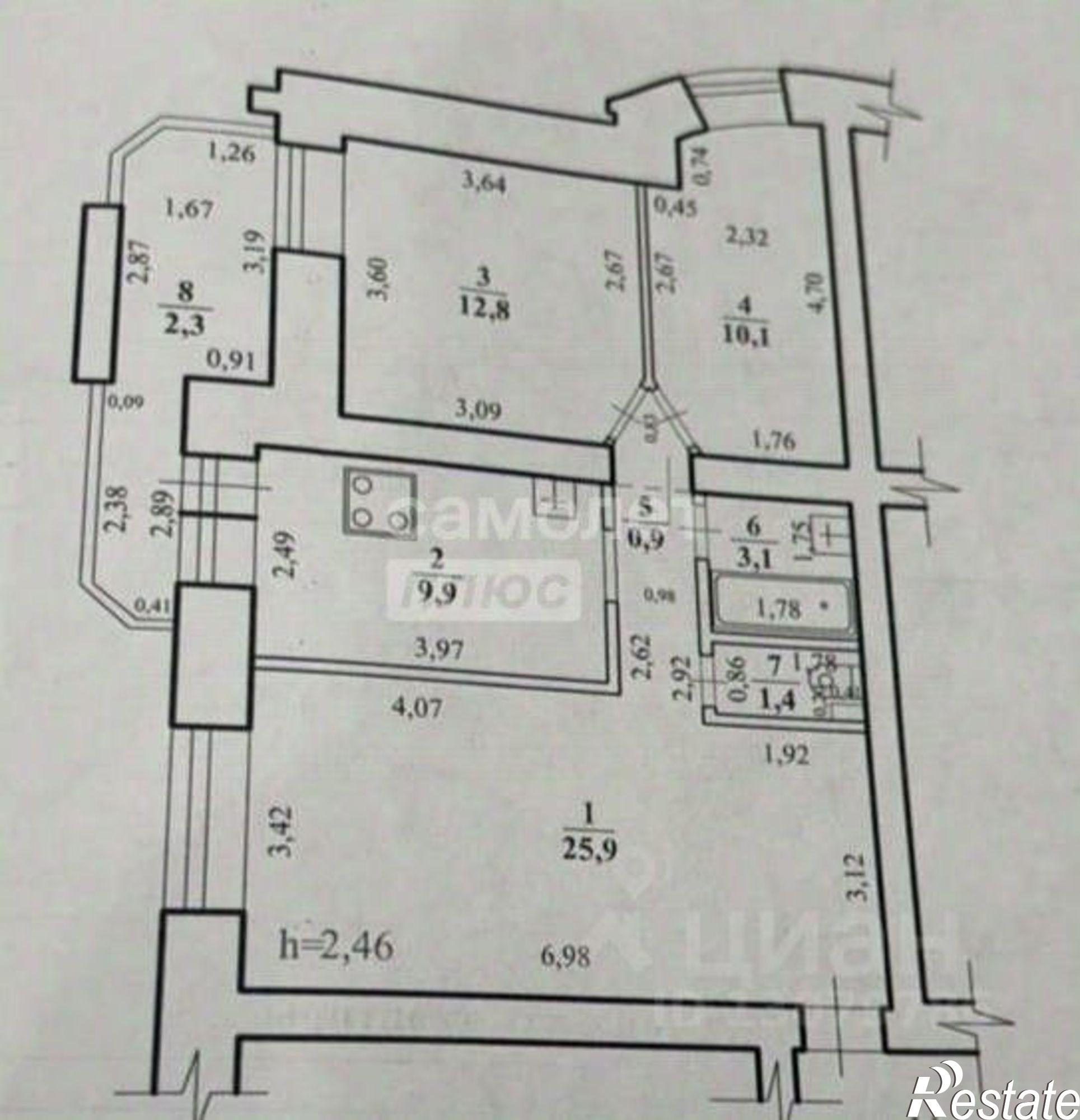 Купить квартиру за 10 450 000 рублей на улица Бабушкина, 32Б