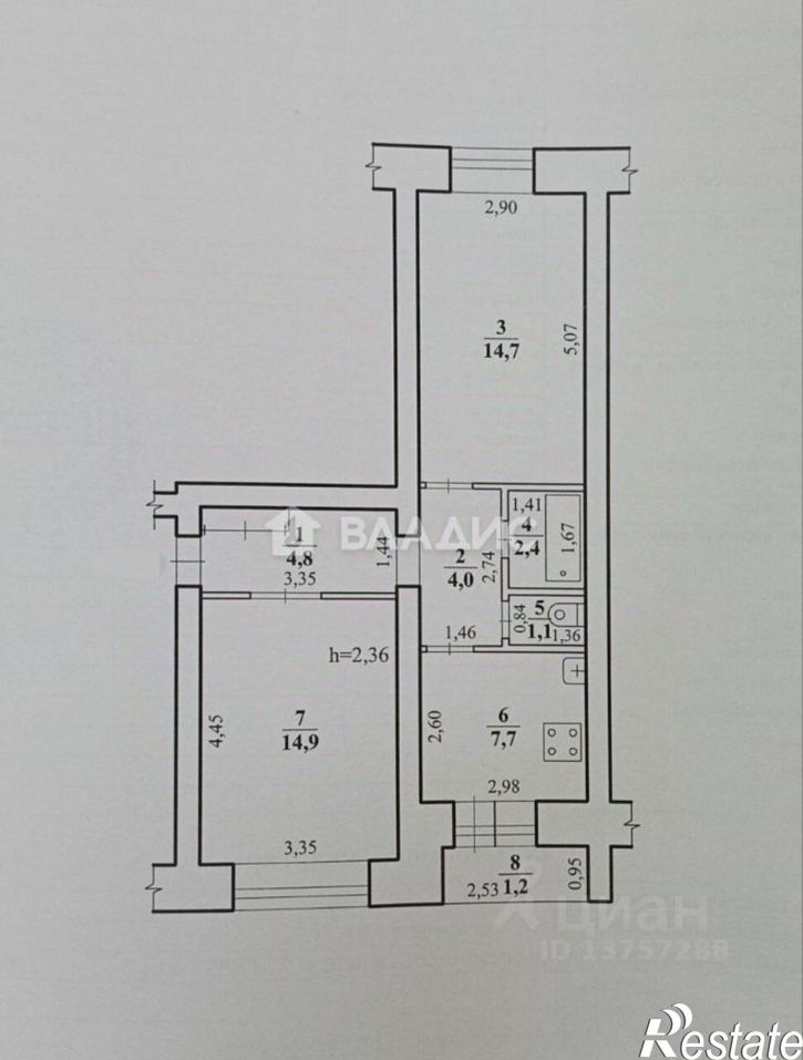 2-комн квартира Казачья улица, 3Г,  д. 3Г