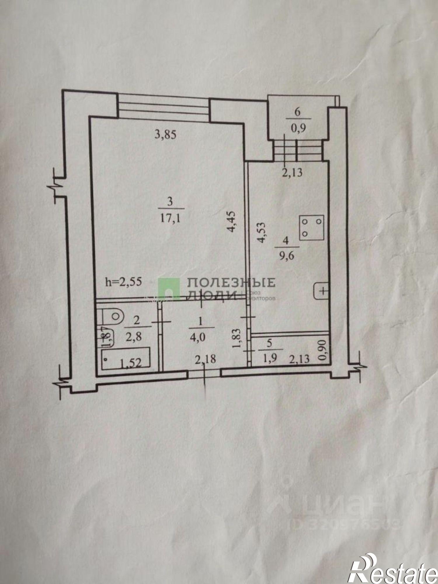 Купить квартиру за 4 500 000 рублей на улица Шестиперова, 16