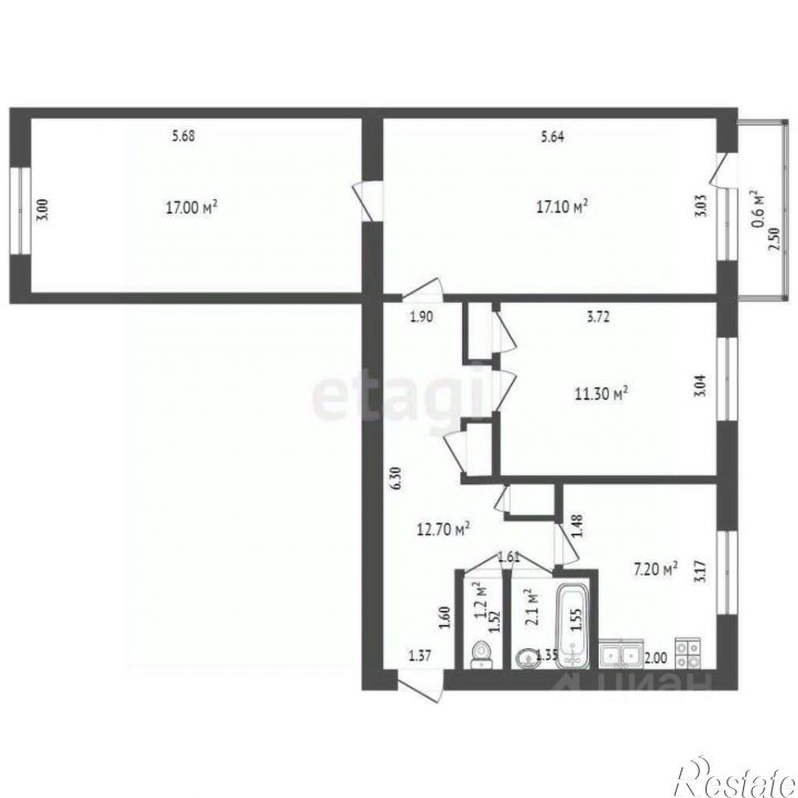 3-комн квартира Верхоленская улица, 22,  д. 22