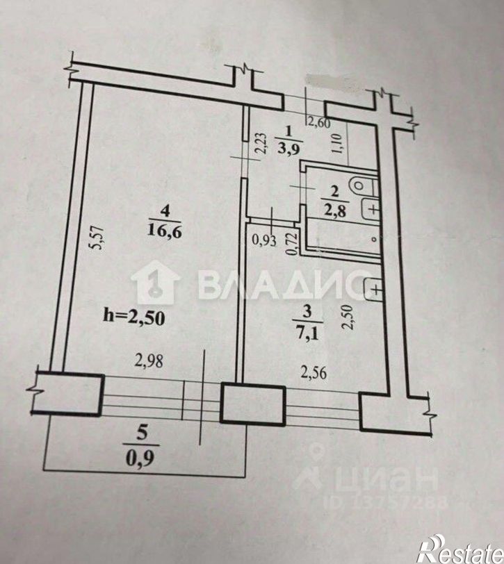 1-комн квартира улица Ползунова, 24,  д. 24