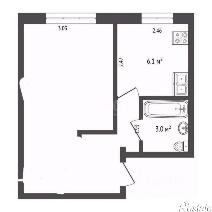 1-комн квартира Новобульварная улица, 86,  д. 86