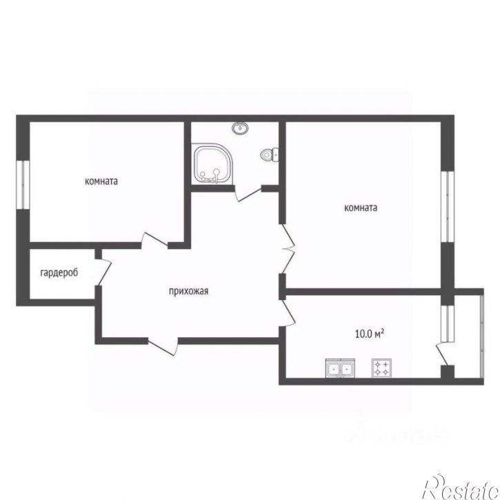 2-комн квартира Красноармейская улица, 14,  д. 14