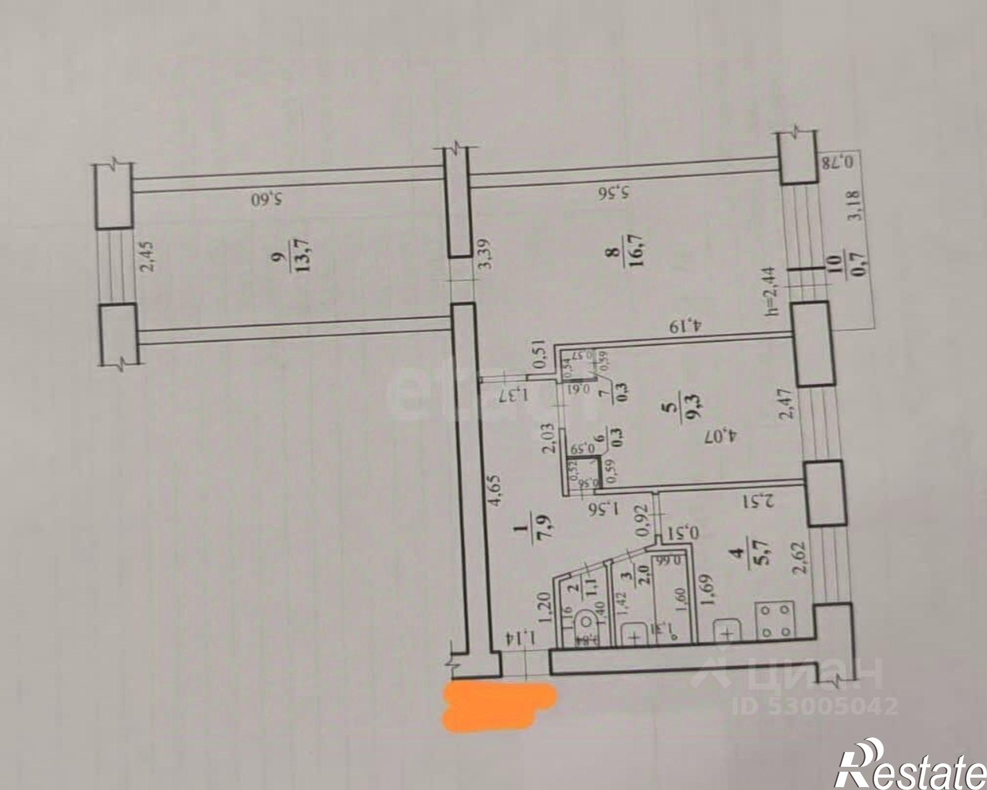 Купить квартиру за 4 600 000 рублей на Звёздная улица, 8