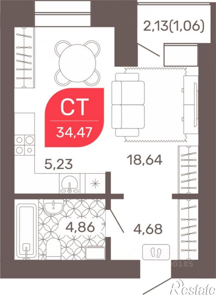 1-комн квартира в новом доме Жилой комплекс "Романовский", 29,  д. 29