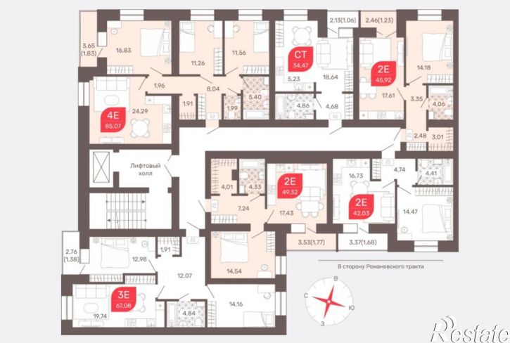 1-комн квартира в новом доме Жилой комплекс "Романовский", 29,  д. 29