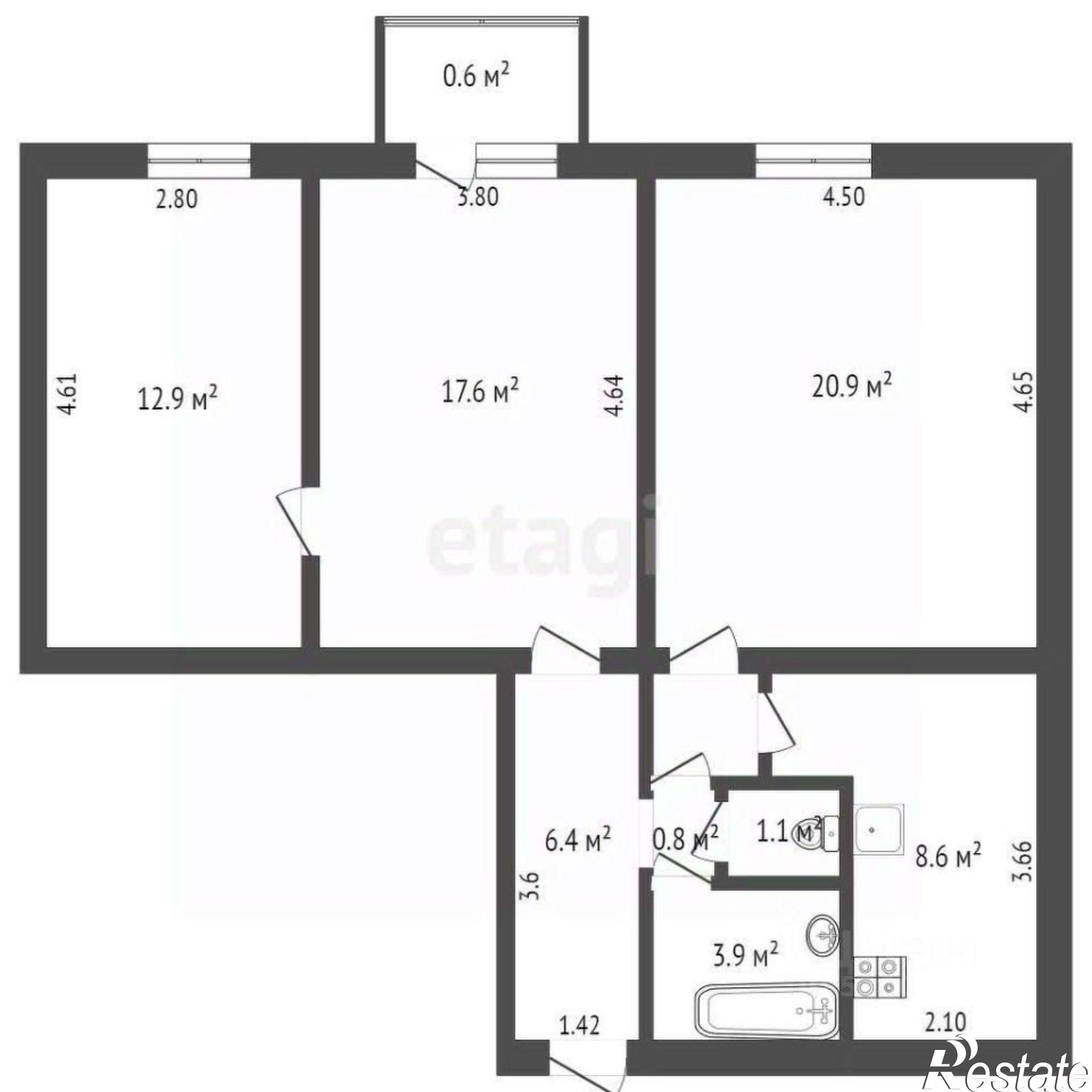Купить квартиру за 10 000 000 рублей на улица Полины Осипенко, 38