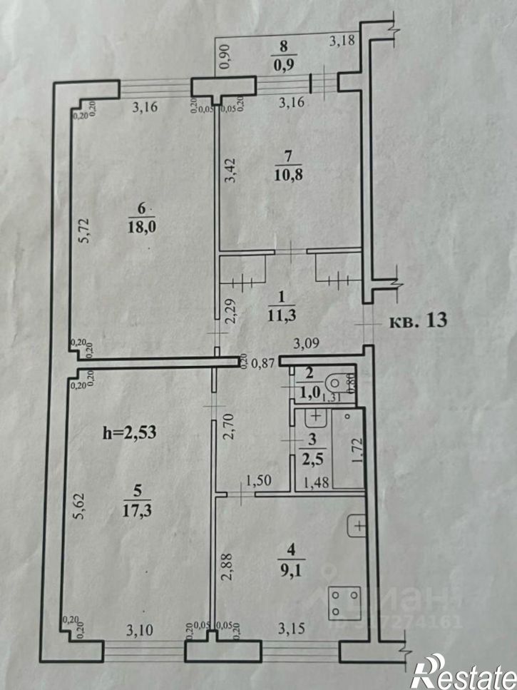 3-комн квартира улица Энтузиастов, 95,  д. 95