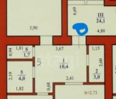 2-комн, 80кв м, этаж 3/8 Новобульварная улица, 38