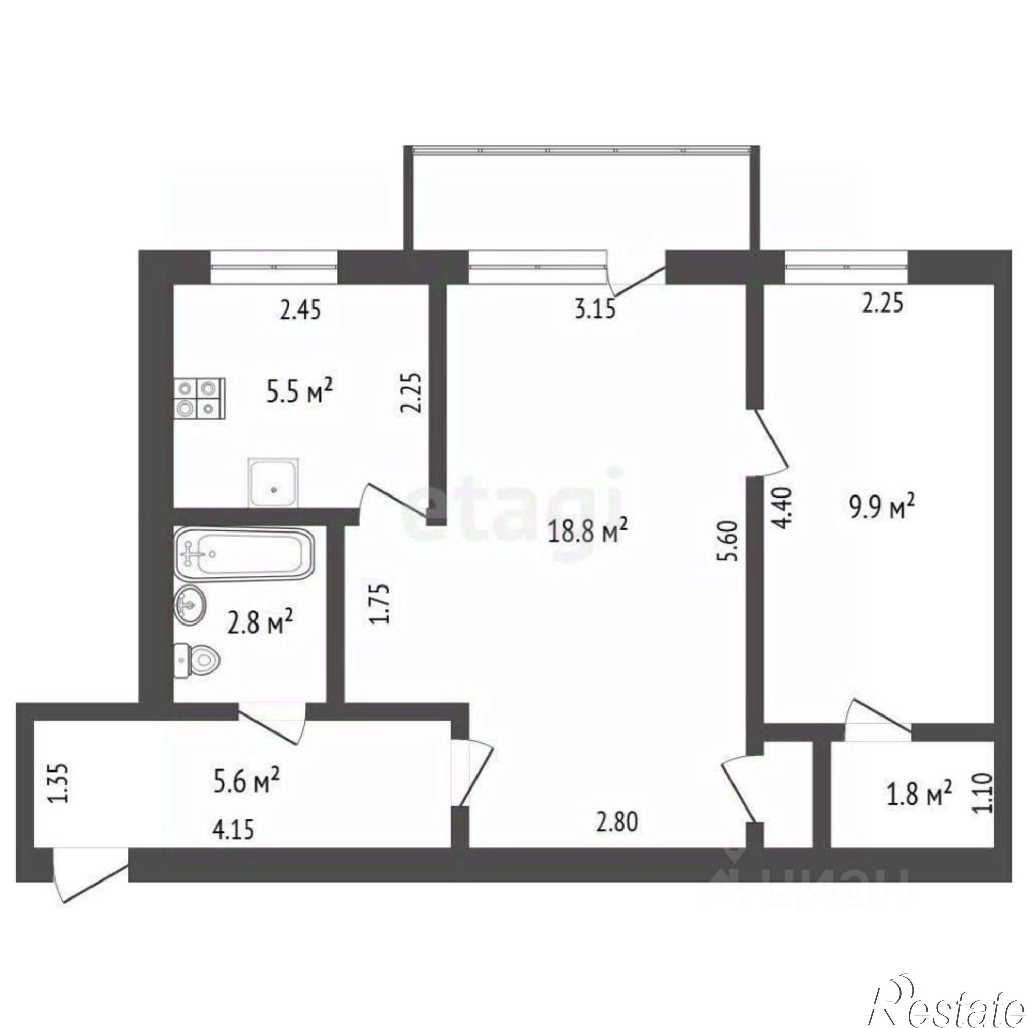 Купить квартиру за 3 800 000 рублей на Звёздная улица, 7А
