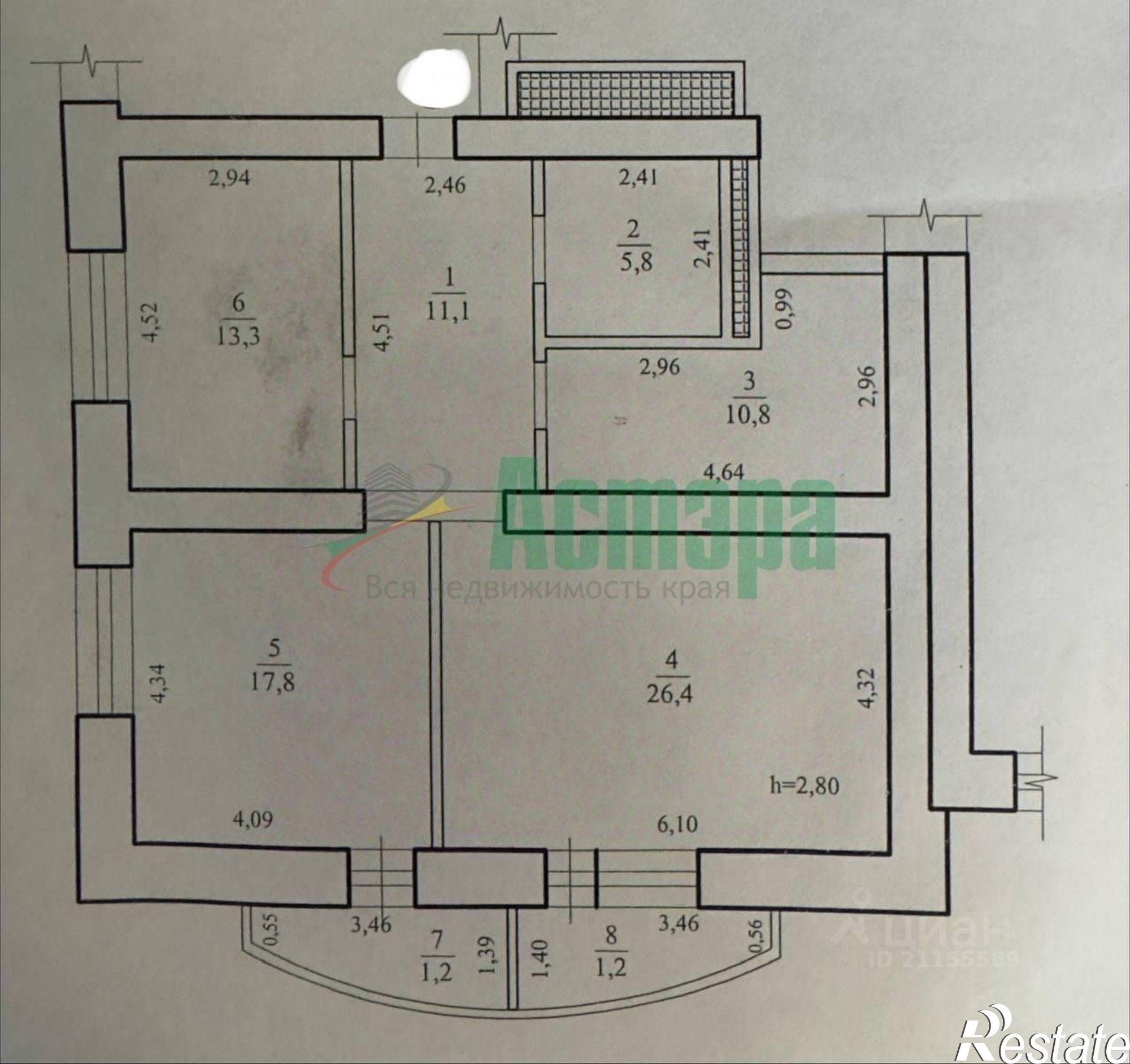 Купить квартиру за 13 500 000 рублей на Угданская улица, 17