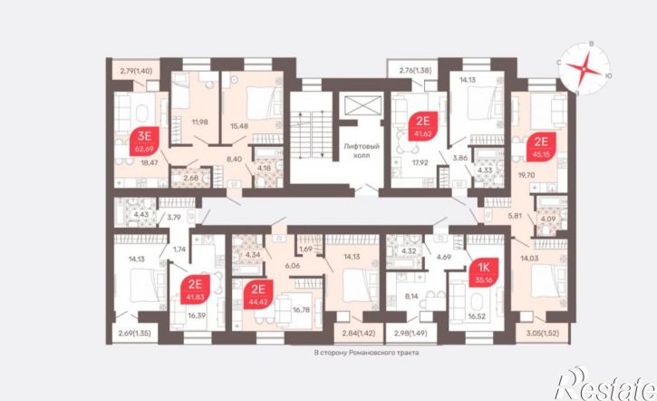 1-комн квартира в новом доме Чита, микрорайон Романовский, 32