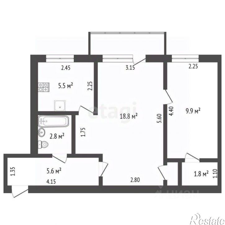 2-комн квартира Звёздная улица, 7А,  д. 7А