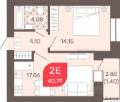 1-комн, 41 кв м, этаж 9/9 Обход Читы, 32