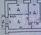 3-комн, 43кв м, этаж 5/12 Угданская улица, 17