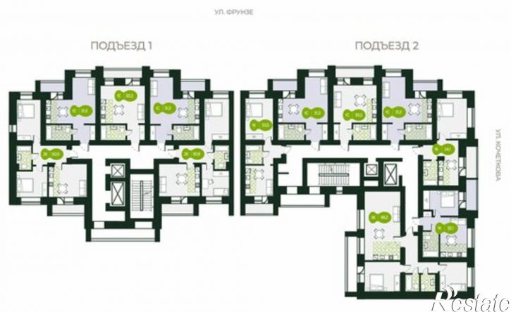 2-комн квартира в новом доме ул Кочеткова, 76,  д. 76