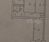 3-комн, 56кв м, этаж 4/5 улица Чайковского, 35