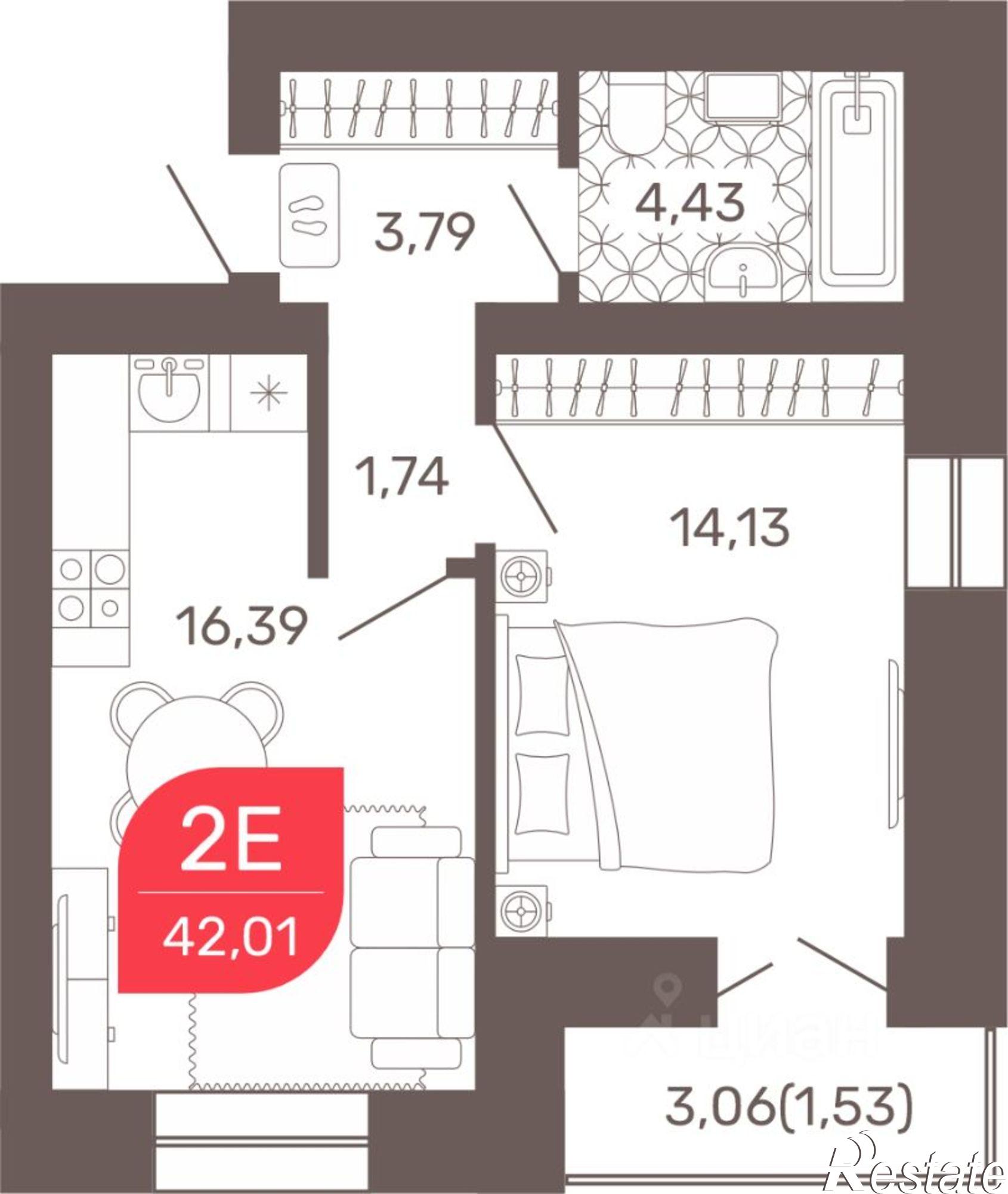 Купить квартиру за 7 197 700 рублей на Обход Читы, 32