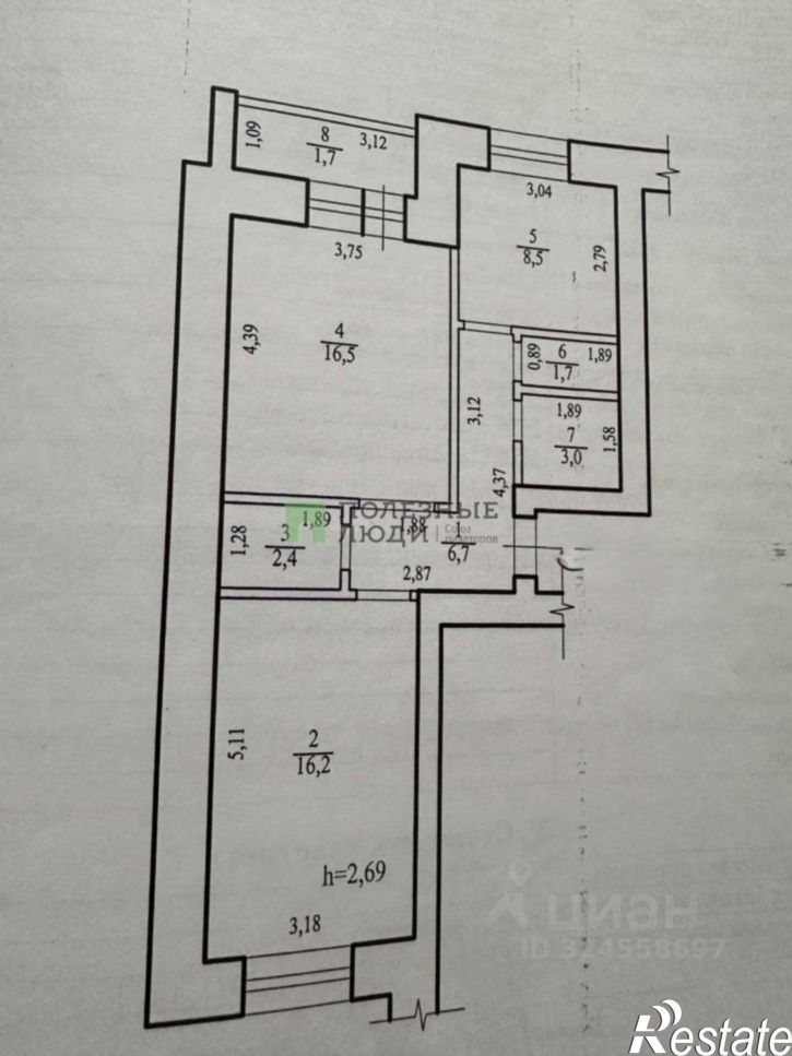 2-комн квартира улица Столярова, 39,  д. 39