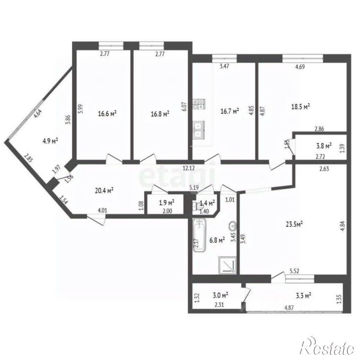 4-комн квартира Ангарская улица, 19,  д. 19
