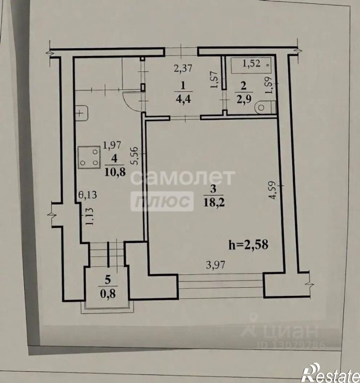 1-комн квартира улица Шестиперова, 16,  д. 16