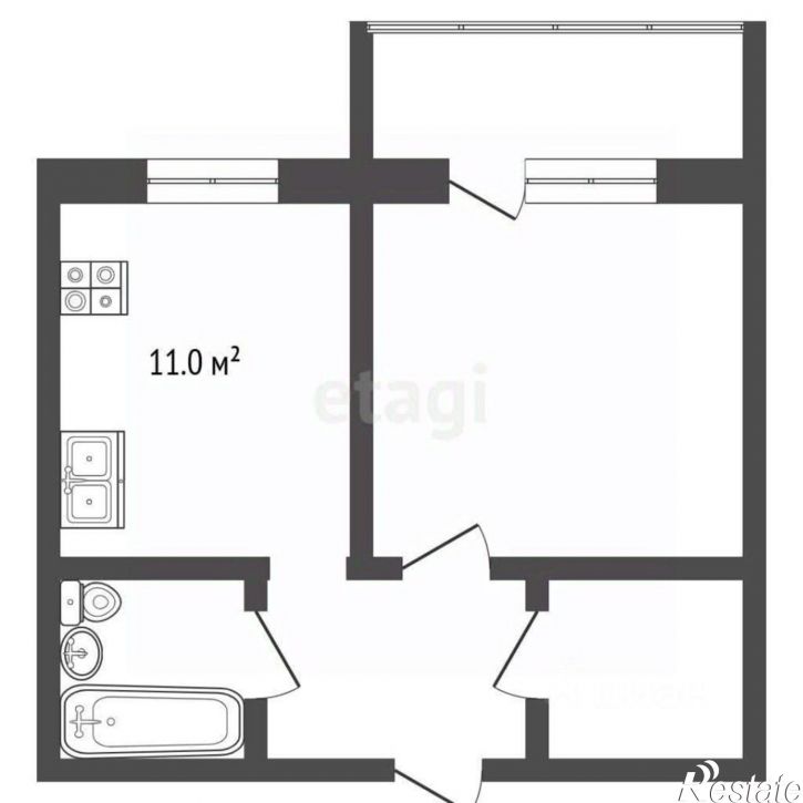1-комн квартира ул Усуглинская, 9,  д. 9