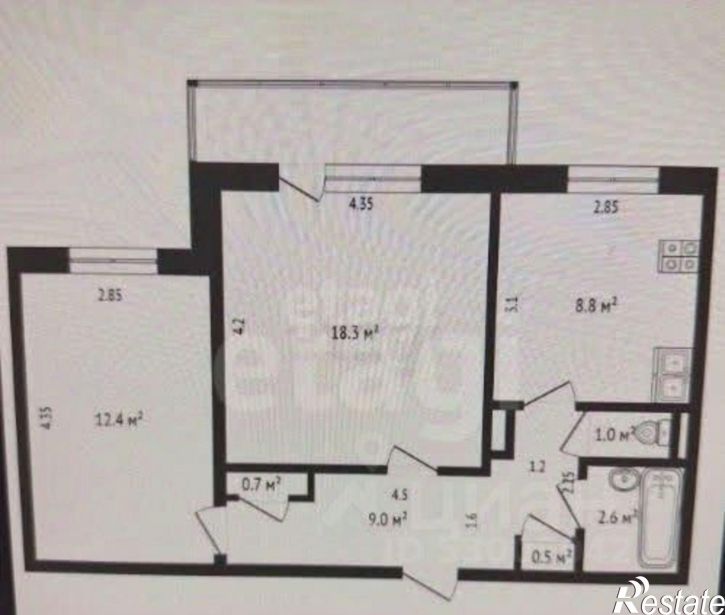 2-комн квартира улица Забайкальского Рабочего, 4,  д. 4