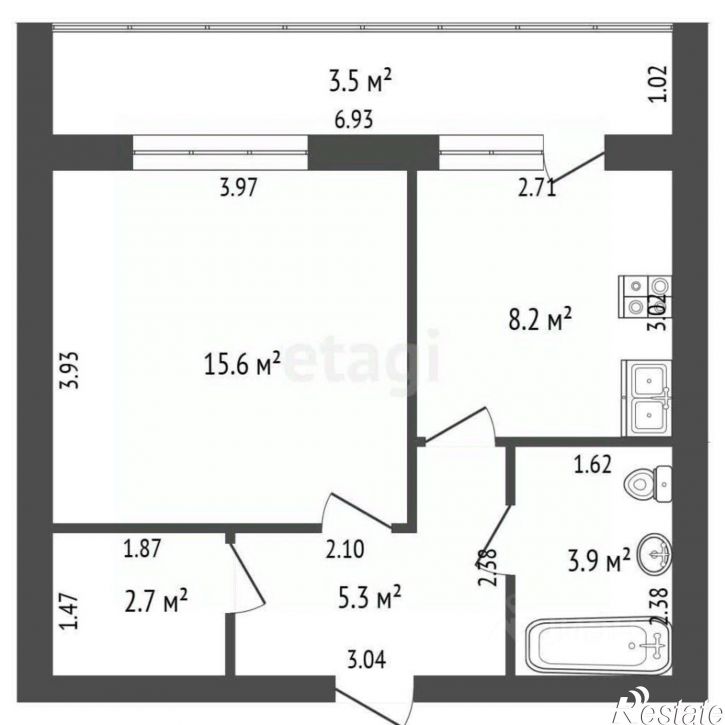 1-комн квартира ул Бабушкина, 99 1,  д. 99 1,  к. 1