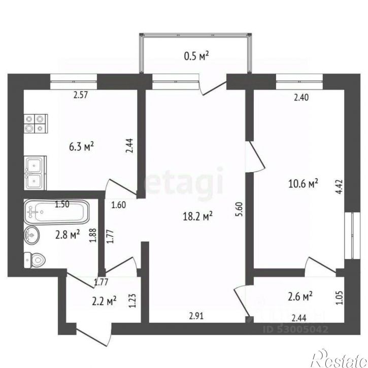 2-комн квартира улица Бабушкина, 147,  д. 147