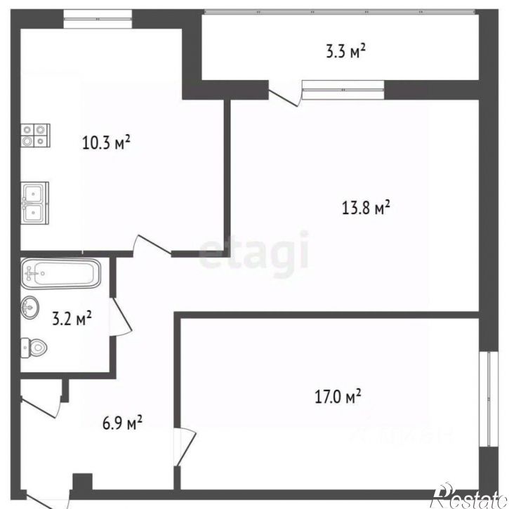 2-комн квартира Кастринская улица, 2,  д. 2