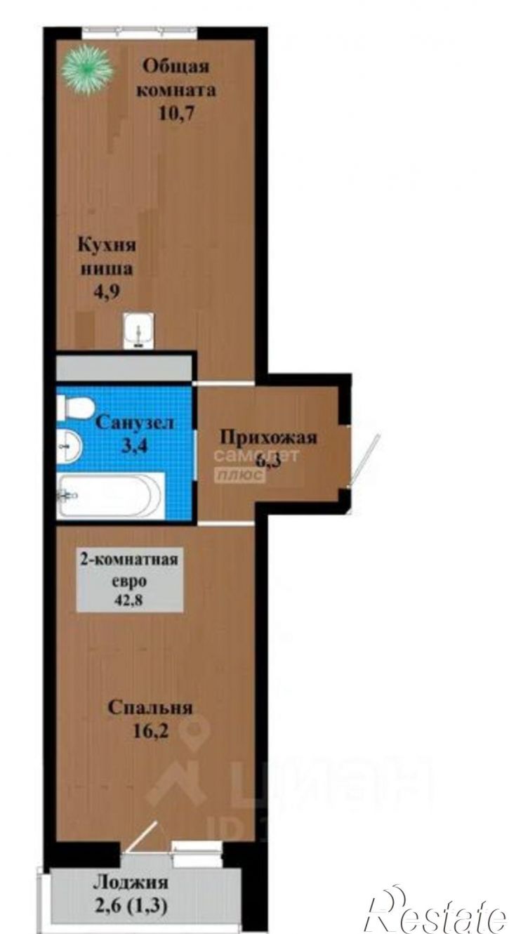2-комн квартира проспект Маршала Жукова, 8,  д. 8
