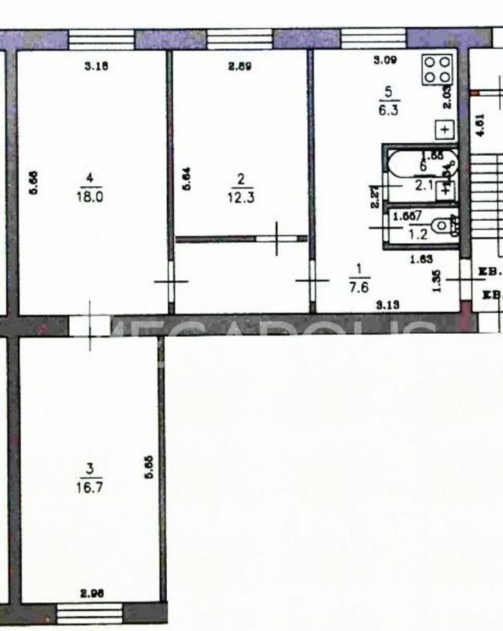 3-комн квартира Верхоленская, 18