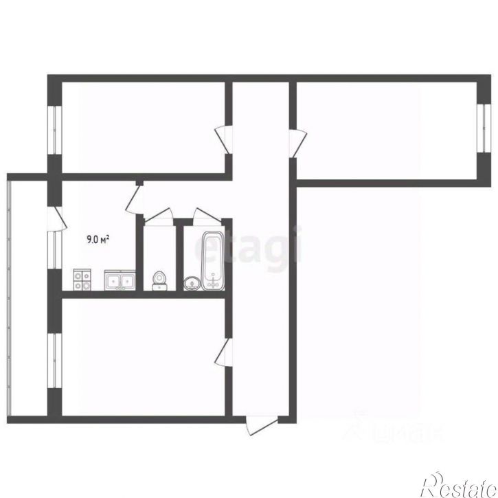 3-комн квартира Советская улица, 25,  д. 25