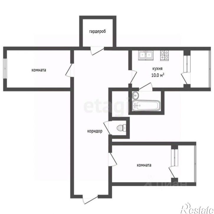 2-комн квартира Казачья улица, 38,  д. 38