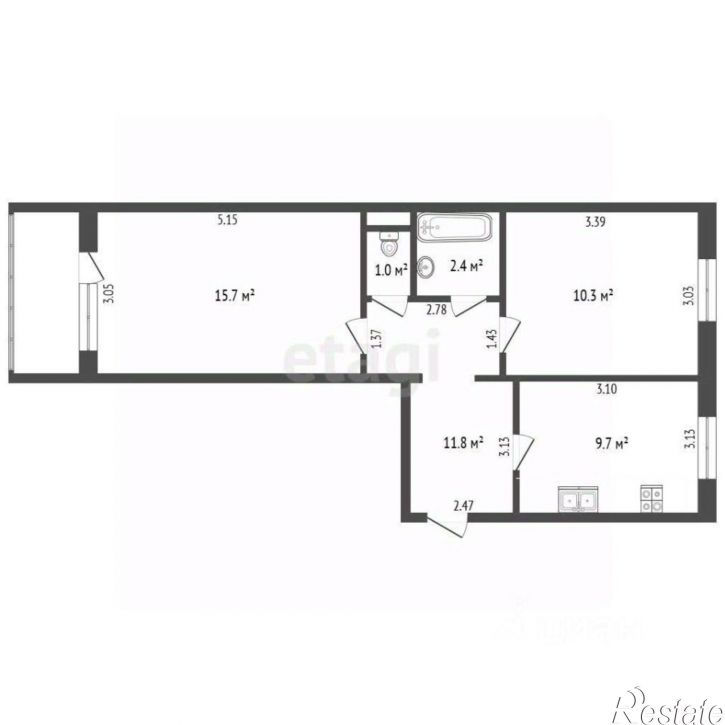 2-комн квартира улица Энтузиастов, 92,  д. 92