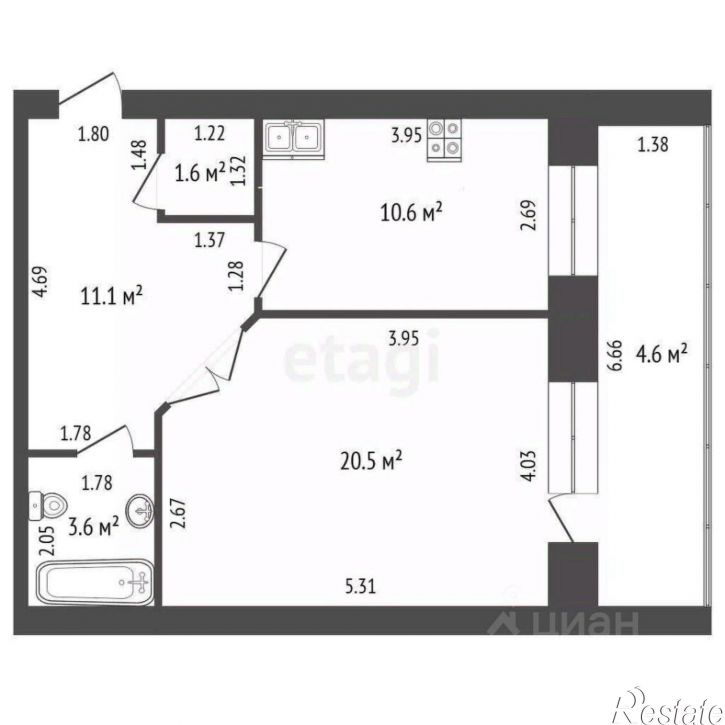 1-комн квартира Петровско-Заводская улица, 25,  д. 25