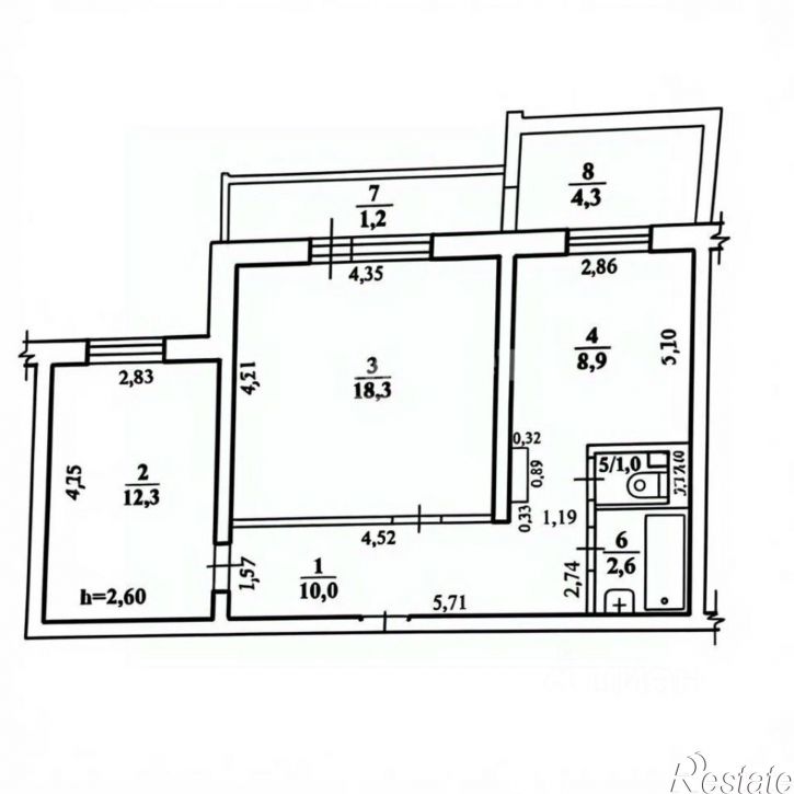 2-комн квартира улица Красных Коммунаров, 17,  д. 17