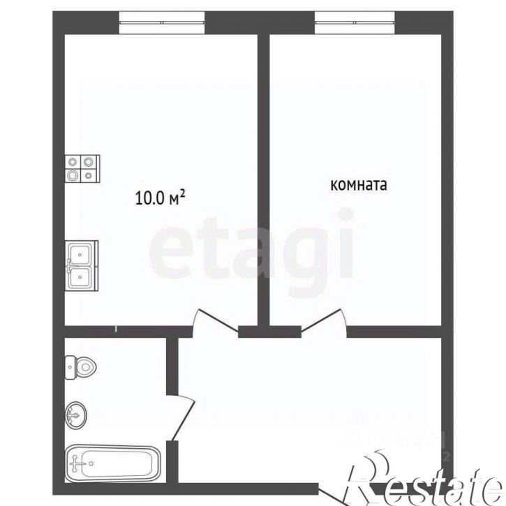 1-комн квартира улица Генерала Белика, 13,  д. 13