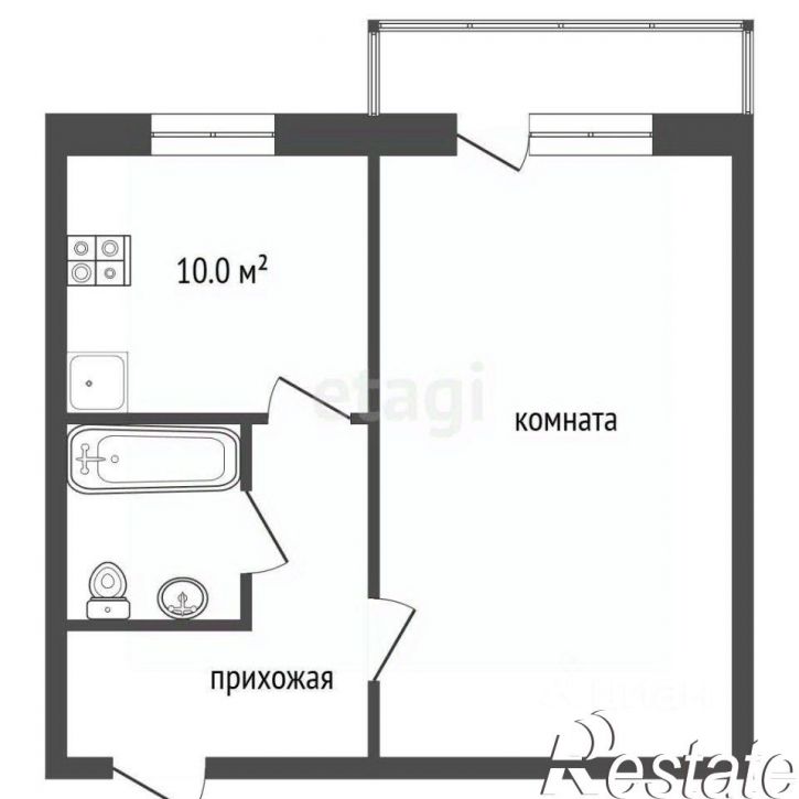 1-комн квартира улица Генерала Белика, 10,  д. 10