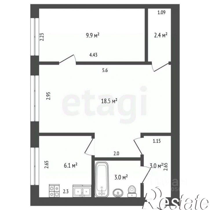 2-комн квартира улица Энтузиастов, 50,  д. 50