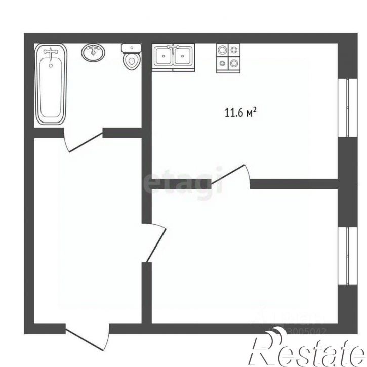2-комн квартира улица Генерала Белика, 13,  д. 13