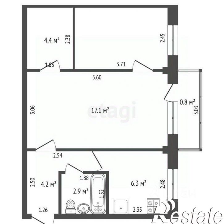 3-комн квартира Белорусская улица, 9А,  д. 9А