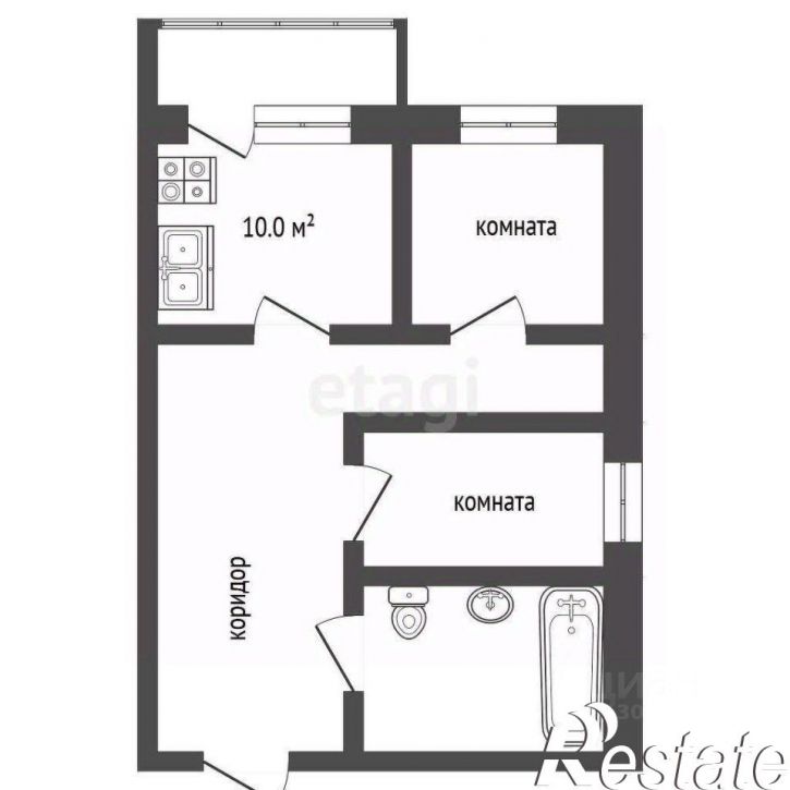 2-комн квартира Кастринская улица, 8,  д. 8