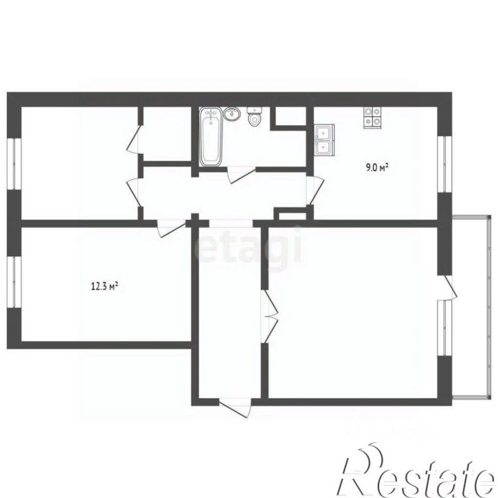3-комн квартира улица Подгорбунского, 3,  д. 3