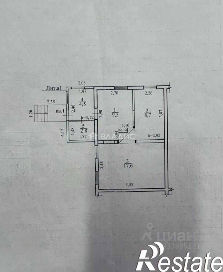 2-комн квартира 1-й Молодёжный переулок, 2,  д. 2