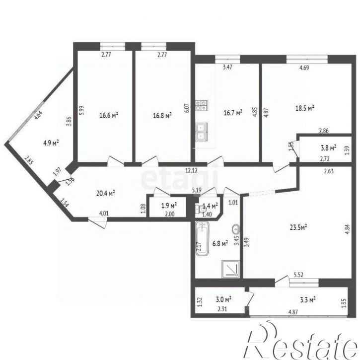 4-комн квартира Ангарская улица, 19,  д. 19