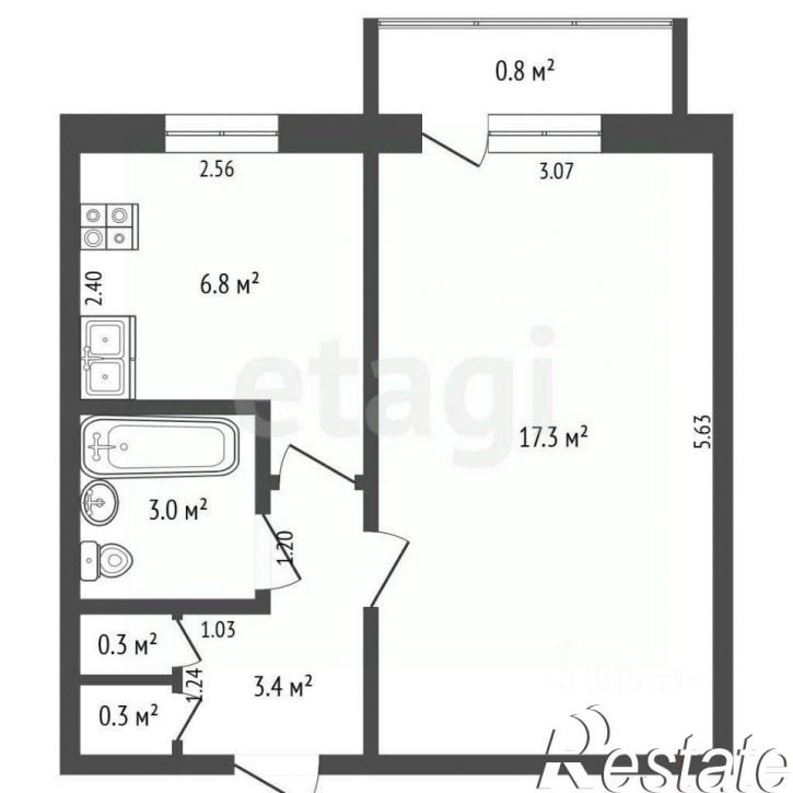 1-комн квартира улица Ленина, 21А,  д. 21А