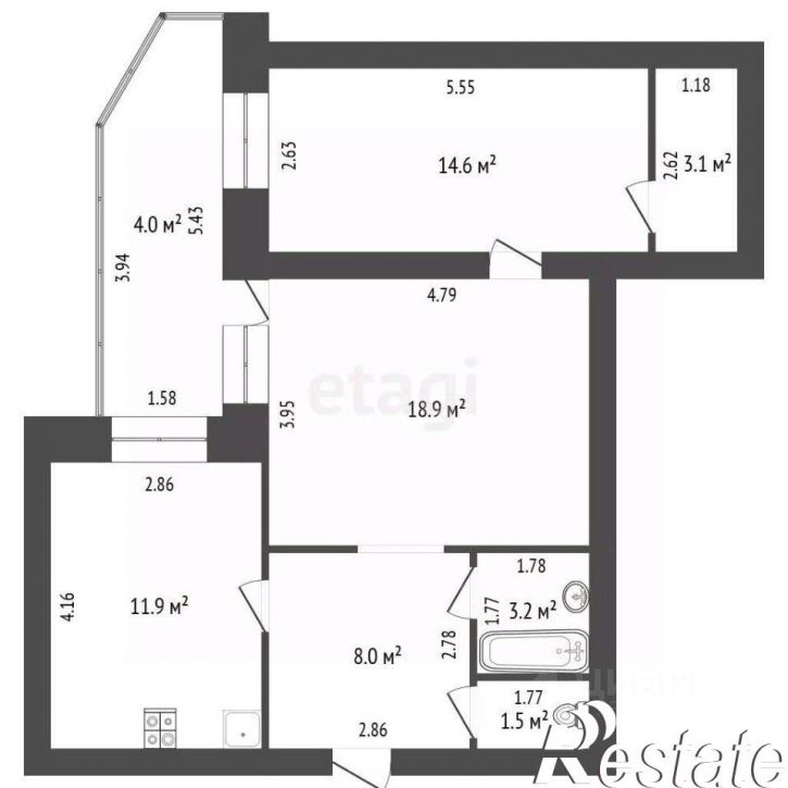 2-комн квартира Суглинная улица, 2А,  д. 2А