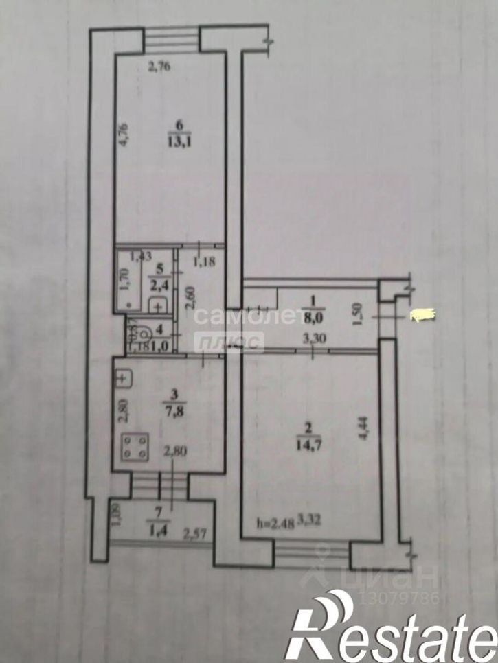 2-комн квартира Красноярская улица, 35,  д. 35
